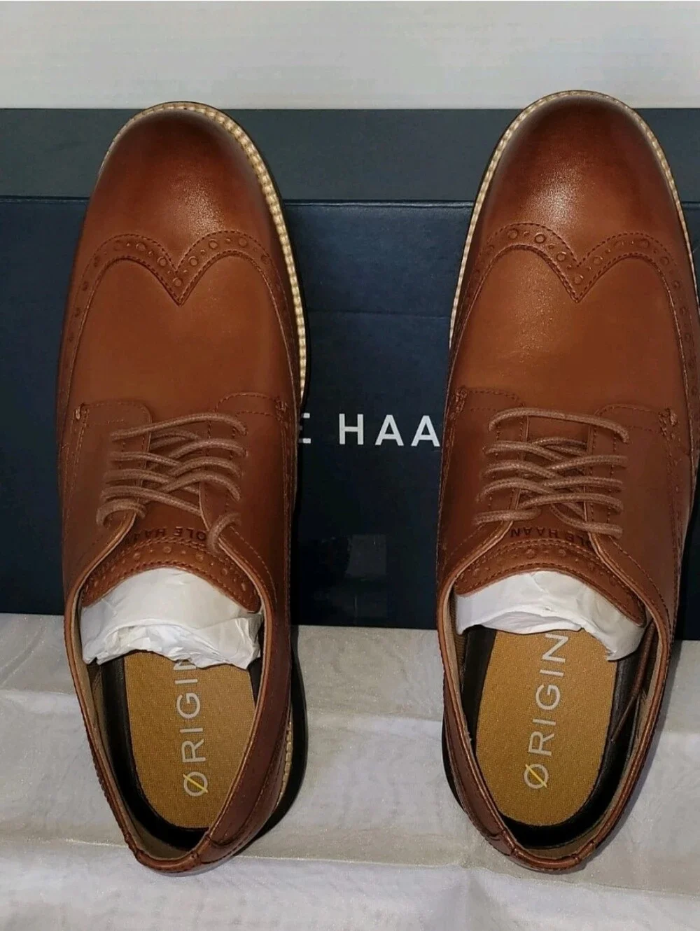 Cole Haan Original Grand Tour Wing Oxford - Woodbury Java, Size 10 Men's